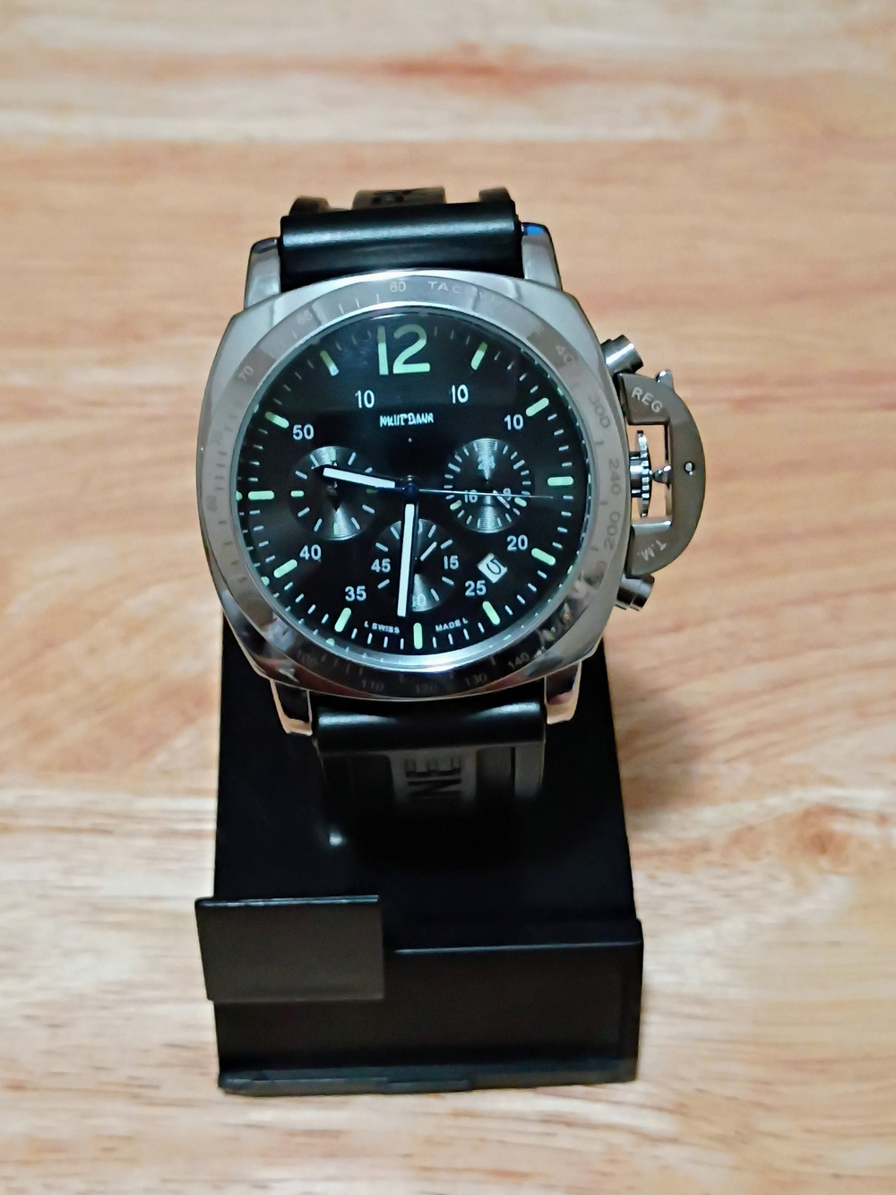 Multibrand Black Chronograph Men’s Watch with Stainless Steel Case